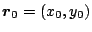 $\mbox{\boldmath${r}$}_0=(x_0,y_0)$